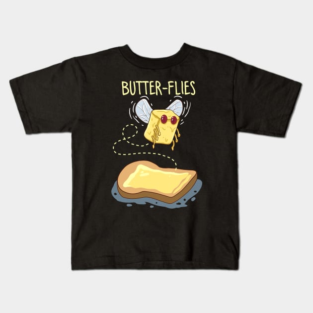 Butter-flies Kids T-Shirt by opoyostudio